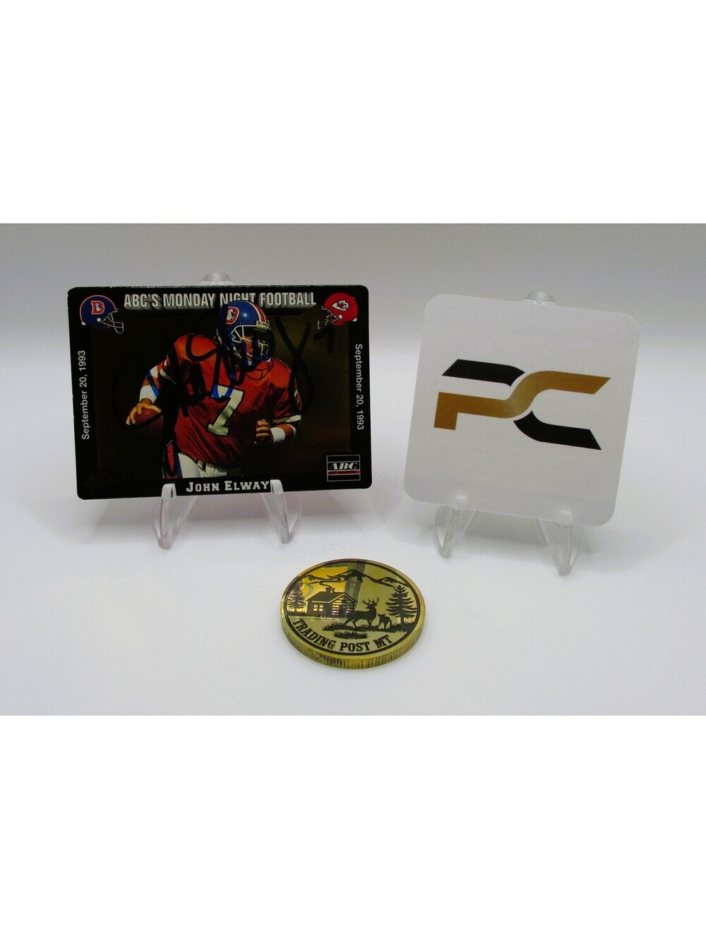 John Elway Signed Card With COA (PC484905) (Broncos)